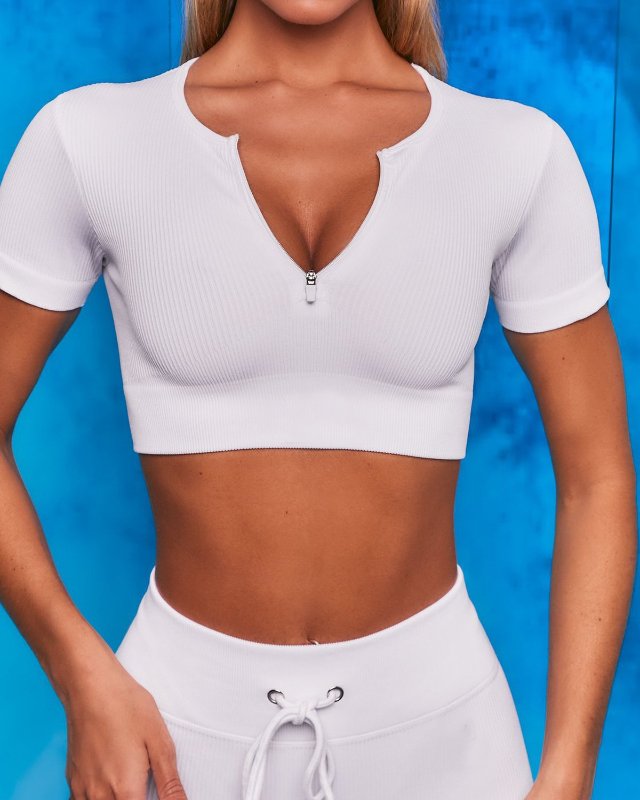 Seamless Zip-Front Yoga Set — yoga sets development style SD-0218